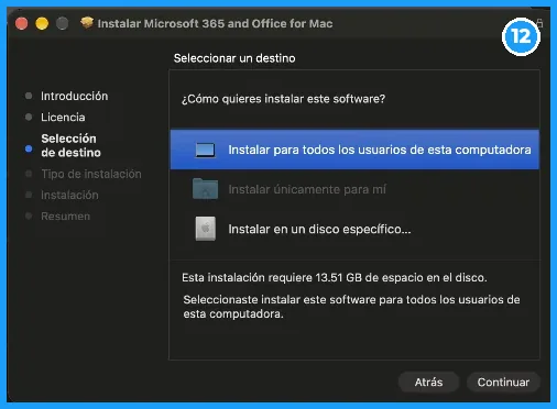Instalador de Office: instalar para todos los usuarios